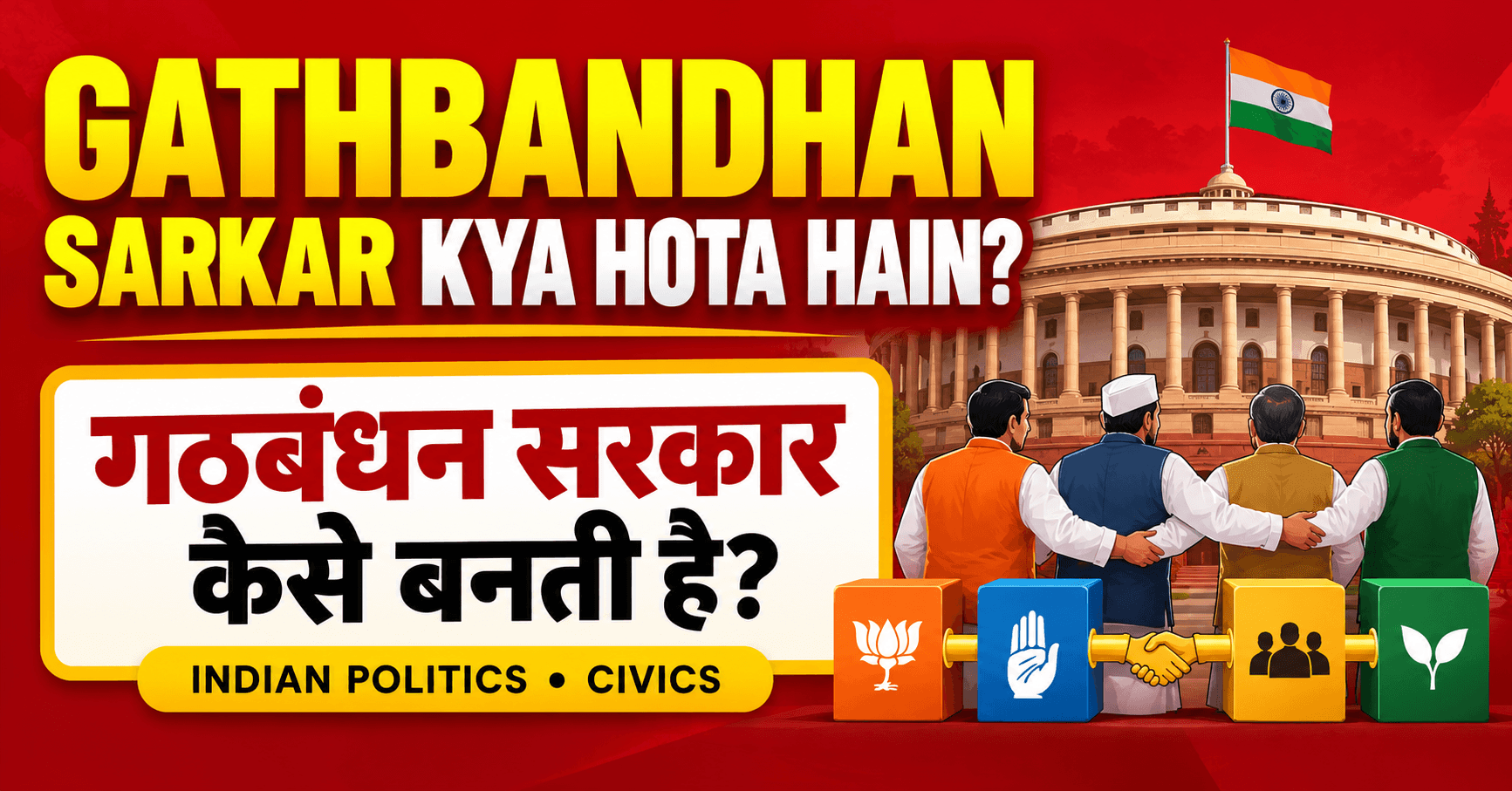Gathbandhan Sarkar kya hota hain गठबंधन सरकार कैसे बनती है